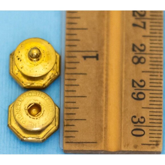 Vintage Octagon Shape Letter H & W Center Cuff Links - N30 - Picture 2 of 2